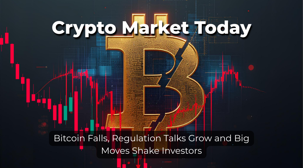Crypto Market Today: Bitcoin Falls, Regulation Talks Grow and Big Moves Shake Investors