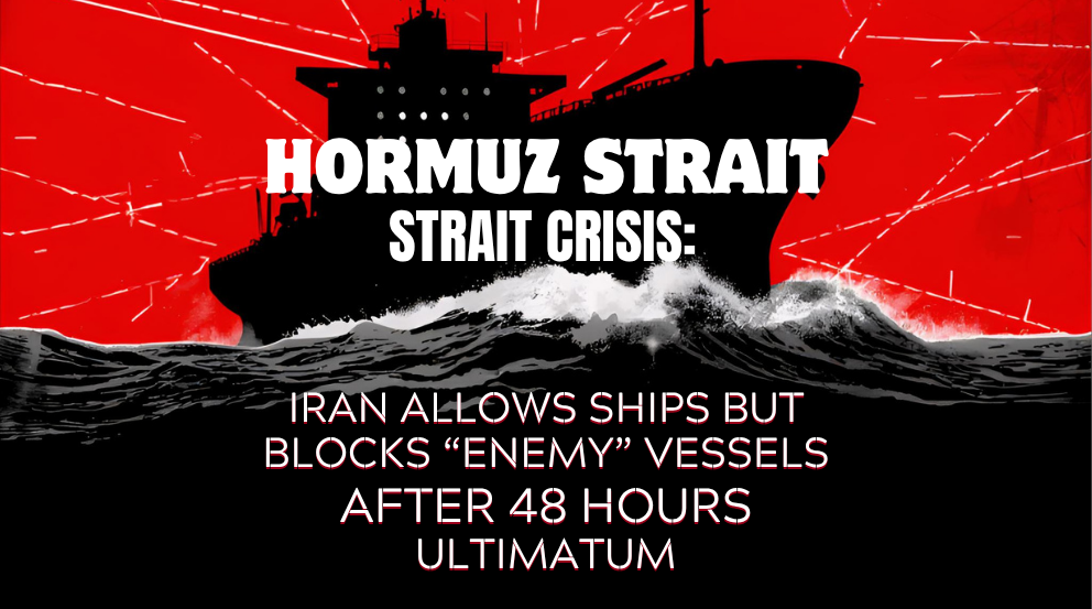 Hormuz Strait Crisis: Iran Allows Ships but Blocks ‘Enemy’ Vessels After Trump’s 48-Hour Ultimatum