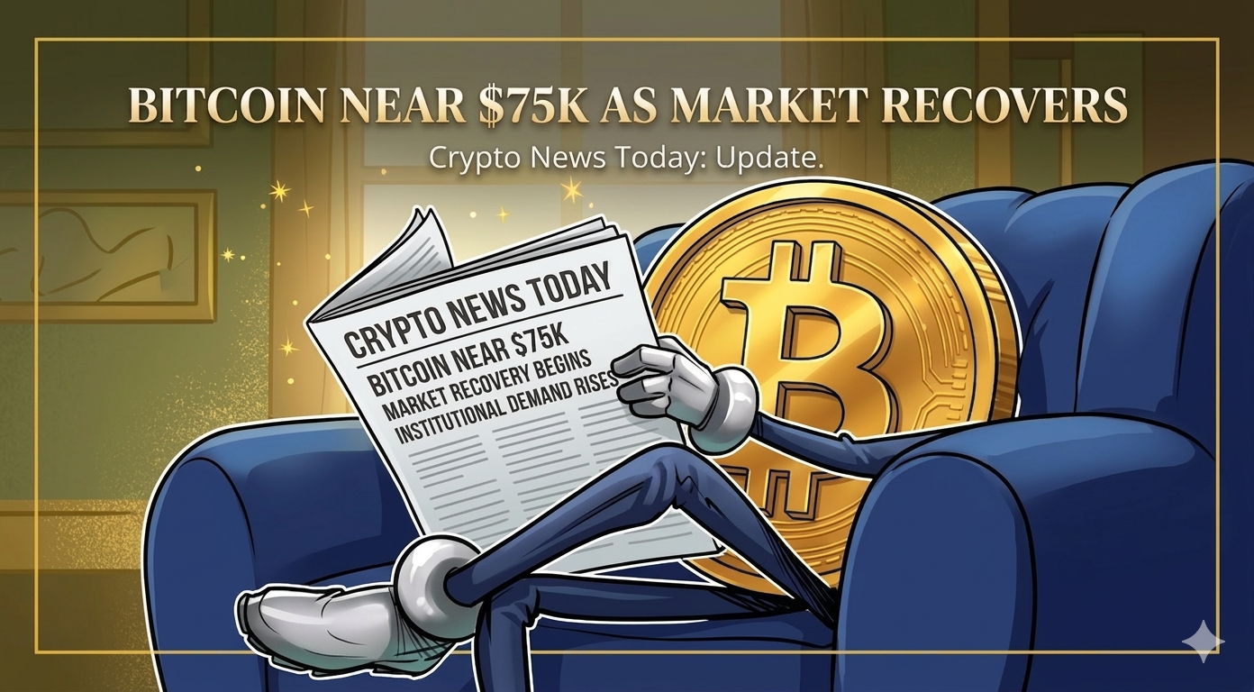 Bitcoin Near $75K as Market Recovers Crypto News Today: Update.
