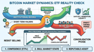 Bitcoin ETFs just pulled $2 billion in 8 days while short-term holders quietly started selling