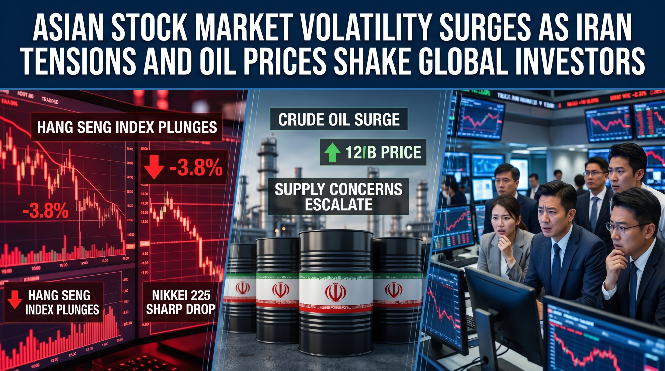 Asian Stock Market Volatility Surges as Iran Tensions and Oil Prices Shake Global Investors