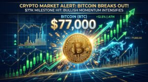 Bitcoin Price Rally to $77K as Short Squeeze Gains in Crypto