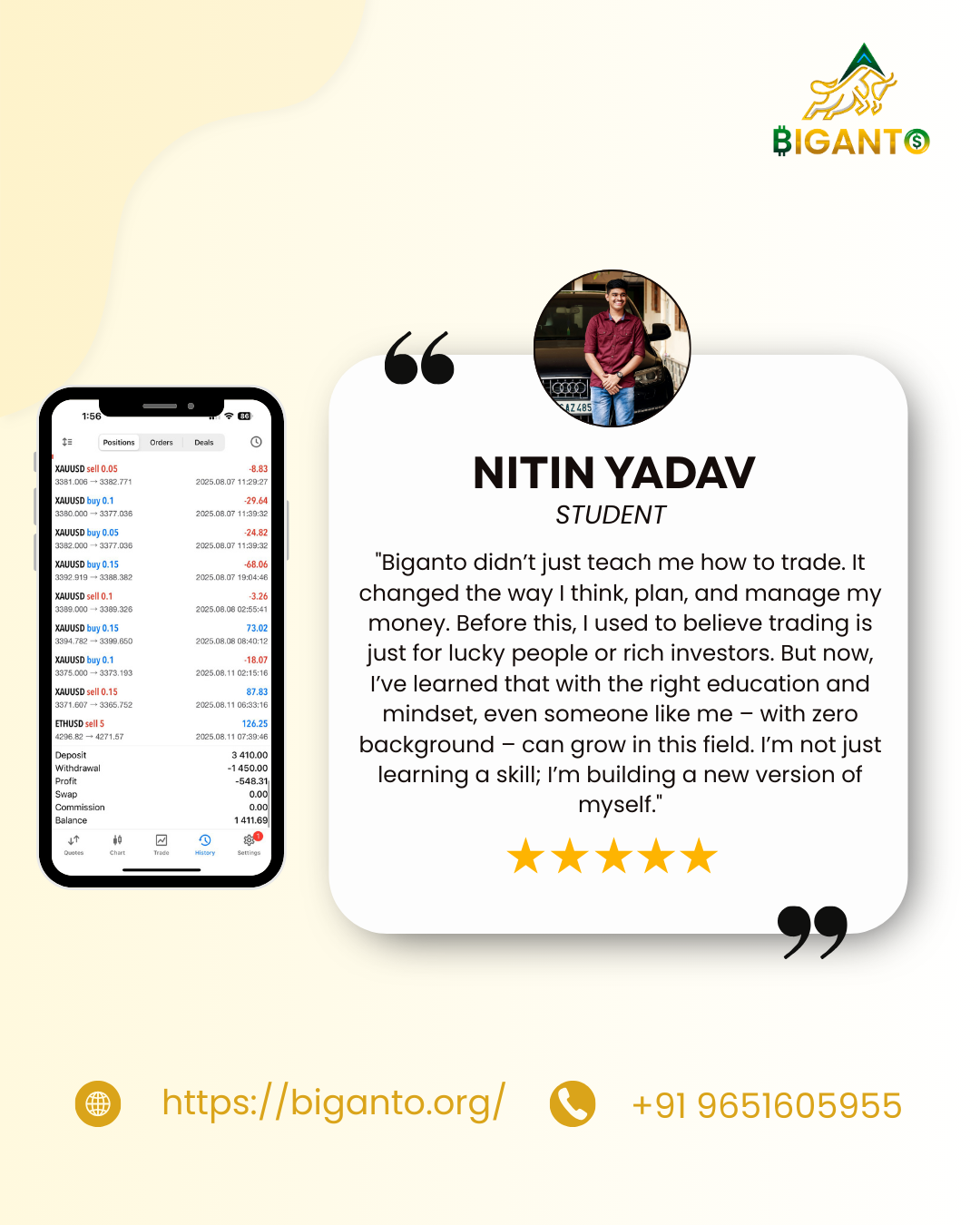 Yellow and White Modern Customer Testimonial Reviews Instagram Post (6)