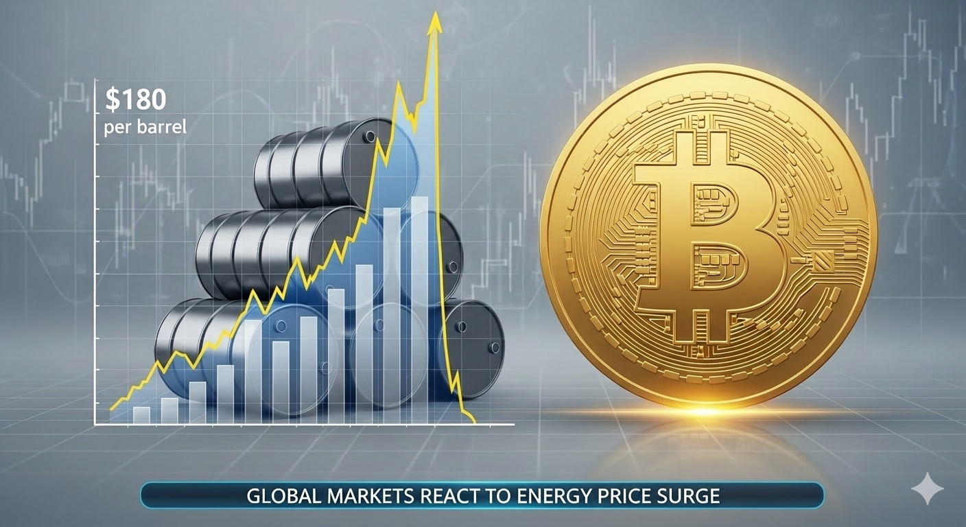 Bitcoin Oil Price Effect: What would Crypto do in Case Oil Spikes to $180 per Barrel?