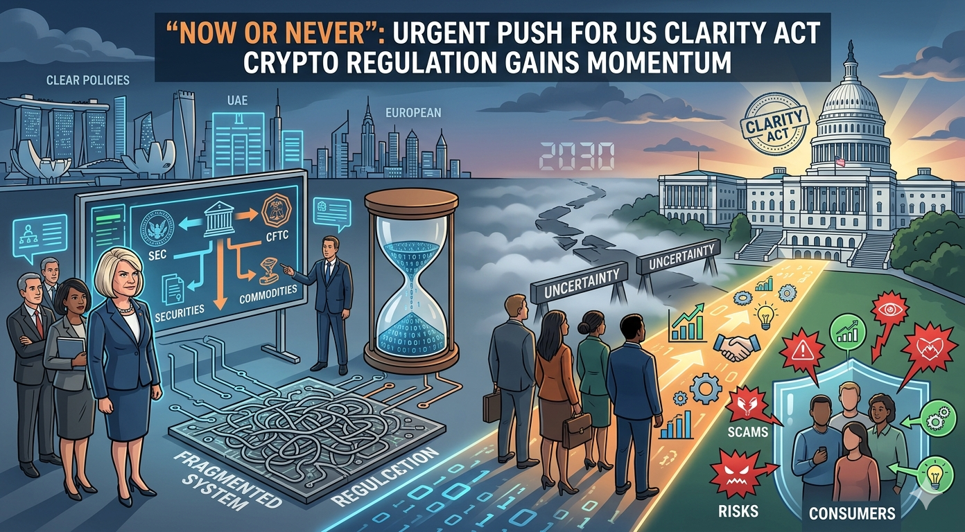 “Now or Never”: An Emergency Push to CLARITY Act Crypto Legislation in the United States Gathers Strength.