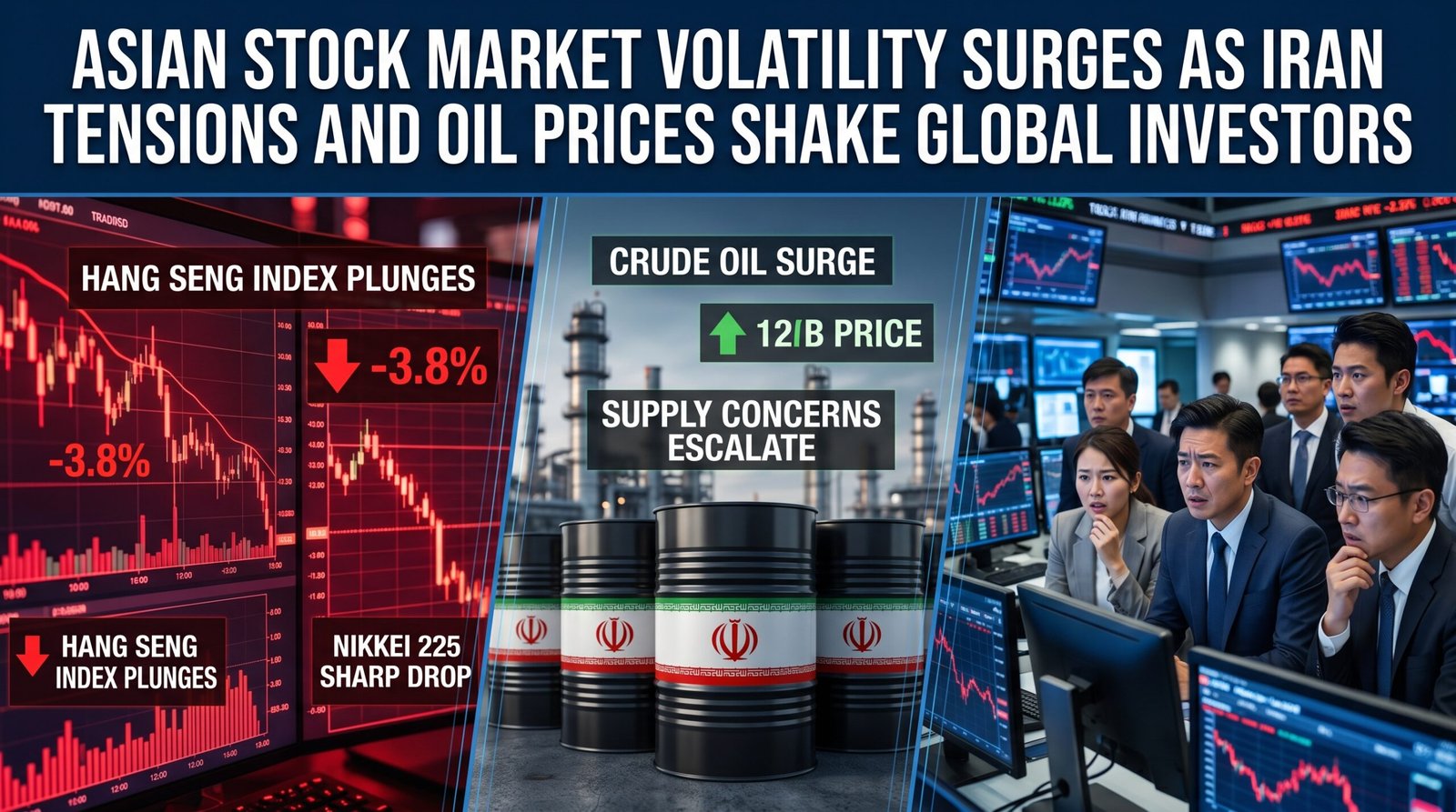 Asian Stock Market Volatility Surges as Iran Tensions and Oil Prices Shake Global Investors